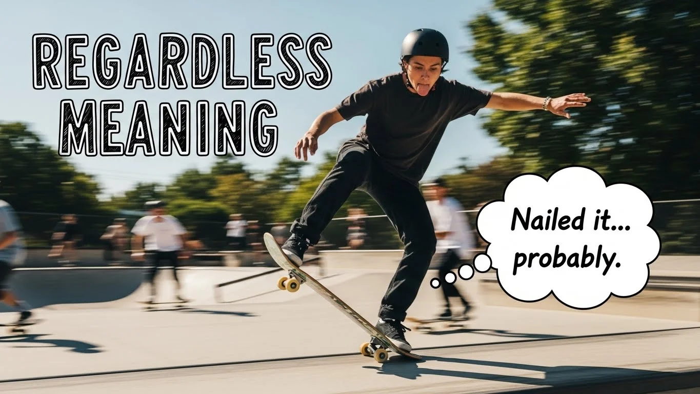 What Does Regardless Mean in Simple Terms