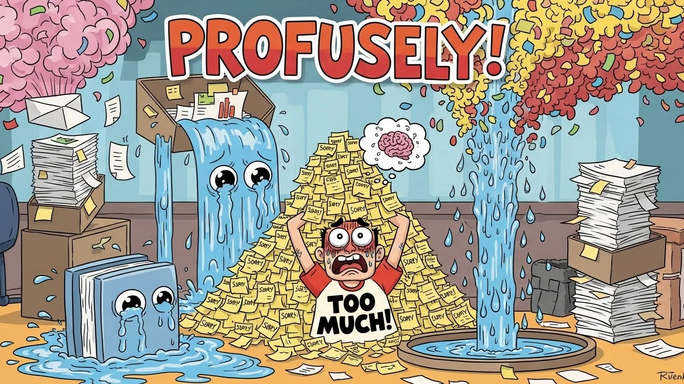 Profusely Meaning in Simple Terms