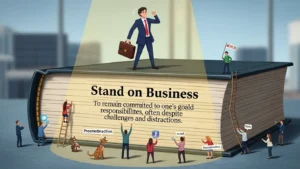 stand on business meaning